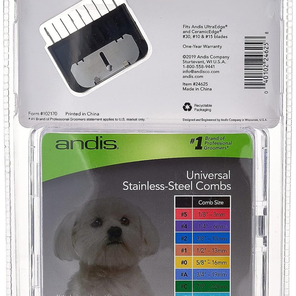 Set of stainless steel lifting combs 8